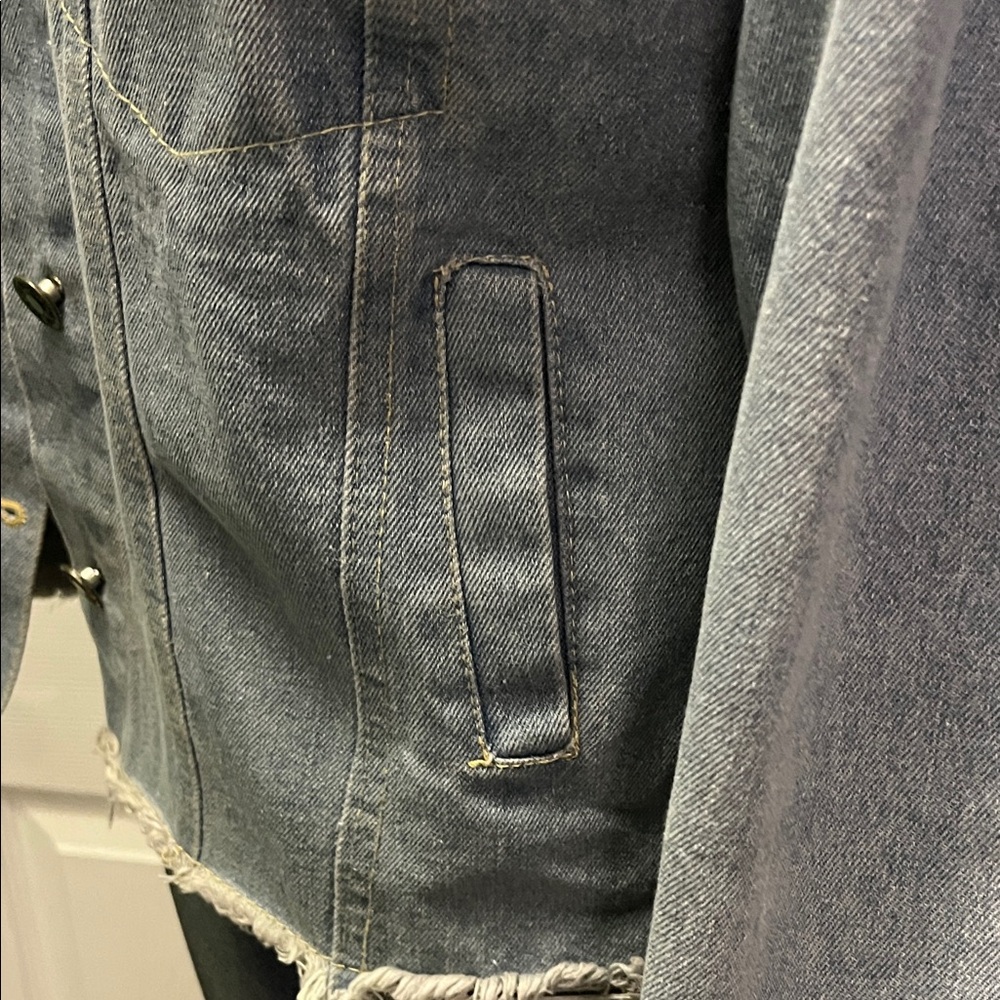 Our Lady of Guadeloupe Blue Denim Jacket - Picture 4 of 5